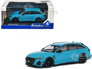2022 Audi ABT RS 6-R Miami Blue 1/43 Diecast Model Car by Solido
