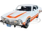 1974 Ford Maverick Grabber White with Orange Stripes "Forgotten Classics" Series 1/24 Diecast Model Car by Motormax