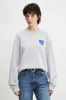 Bavlněná mikina Hugo Blue Oversized Crew_B_3
