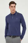 Bavlněné tričko s dlouhým rukávem Polo Ralph Lauren tmavomodrá barva