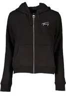 TOMMY HILFIGER WOMEN'S BLACK ZIP SWEATSHIRT