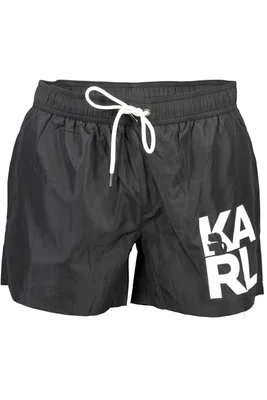 KARL LAGERFELD BEACHWEAR SWIMSUIT BLACK MEN'S BOTTOM