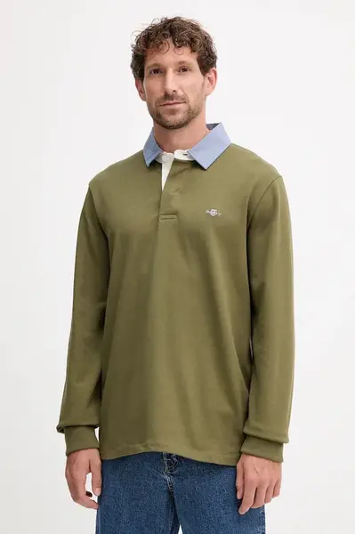 Bavlněné tričko s dlouhým rukávem Gant