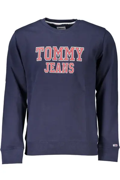 Modrá mikina Tommy Hilfiger bez kapuce