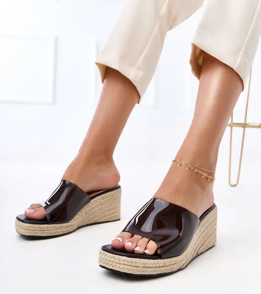 Gemre Transparent wedge espadrille sandals Felicity