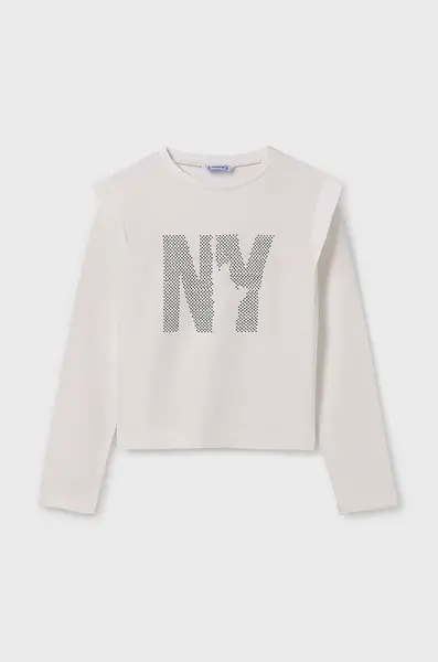 Detská bavlnená košeľa s dlhým rukávom Mayoral