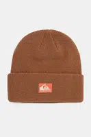 Čiapka Quiksilver hnedá farba, z hrubej pleteniny