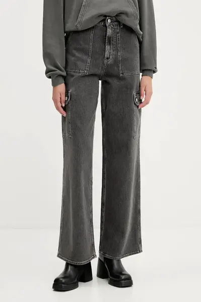 Rifle Tommy Jeans šedá farba, DW0DW20483