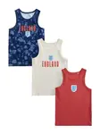 Next Tričko 'England FA'  modrá / námornícka modrá / čerešňová / biela