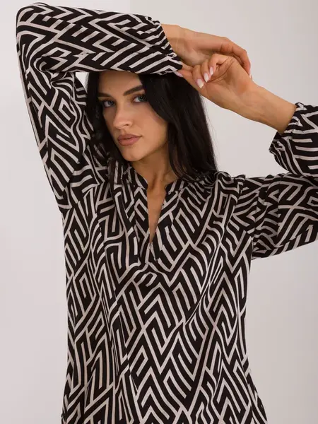 Blouse-D73771M11186B-black-beige