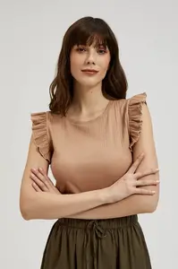 Marisse Women's Blouse L-Ts-4388 Coffee
