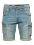 KOROSHI Rifľové kapsáče  modrá denim