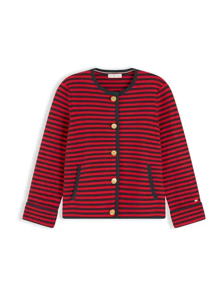 TOMMY HILFIGER Kardigán  tmavomodrá / červená