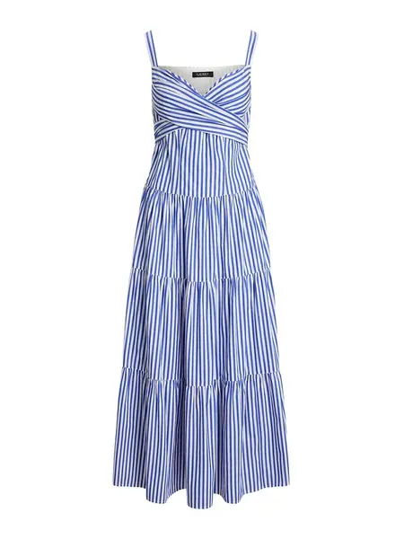 Lauren Ralph Lauren Šaty  modrá / biela