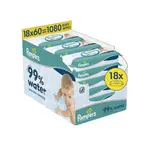 Pampers 99 % Water dětské čisticí ubrousky 18x60 ks