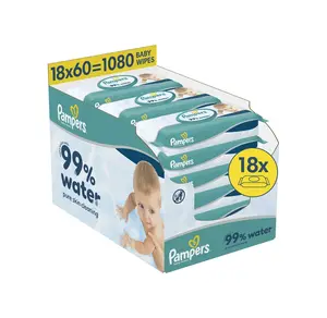 Pampers 99 % Water dětské čisticí ubrousky 18x60 ks