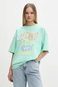 HUGO Blue tričko dámské bavlněné Oversized_Tee_B