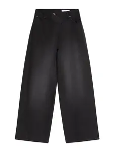 Bershka Džínsy  čierny denim