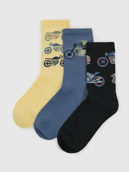 GAP Dětské ponožky s kolovým vzorem, 3 páry