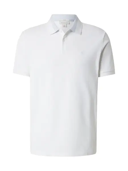 Calvin Klein Jeans Tričko 'Colour-blocked Collar'  biela