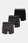 Karl Lagerfeld  priliehavé boxerky pánske bavlnené s elastanom MONOGRAM 3-pak