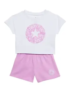 CONVERSE Set  slivková / biela