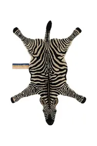 Doing Goods Vlněný koberec Doing Goods Stripey Zebra L/152 x 109 cm