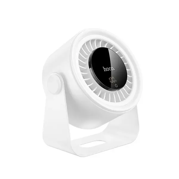 Stolový ventilátor s displejom, biely