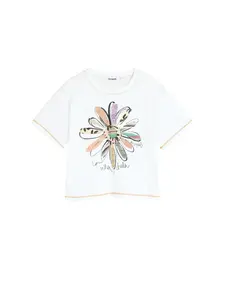 Desigual Tričko  zmiešané farby / biela