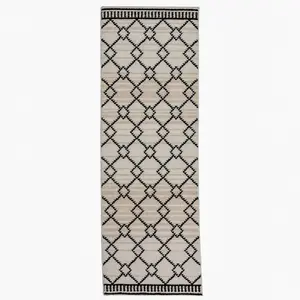 Flair Rugs TKANÝ KOBEREC, 80/230 cm černá