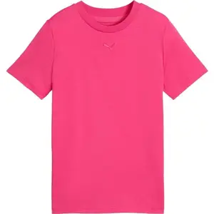 Puma ESSENTIALS CENTERED CAT LOGO TEE G Dívčí triko, růžová, velikost