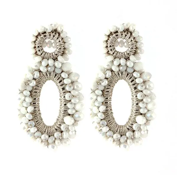 Rhinestone Braided Ear Studs for Women