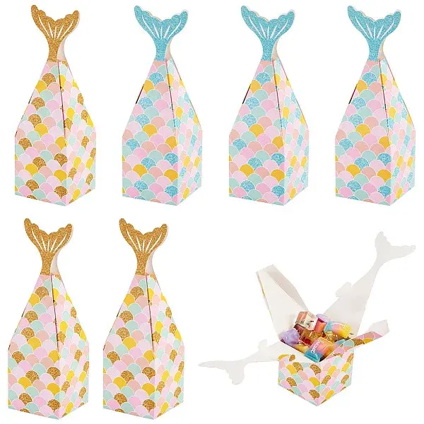 12Pcs 2 Colors Paper Candy Boxes