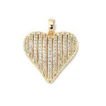 Brass Micro Pave Clear Cubic Zirconia Pendants