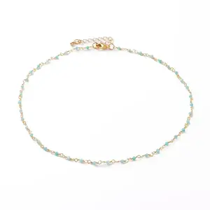 Faceted Round Natural Amazonite Beaded Necklaces