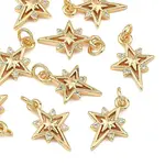 SHEGRACE Brass Clear Cubic Zirconia Charms