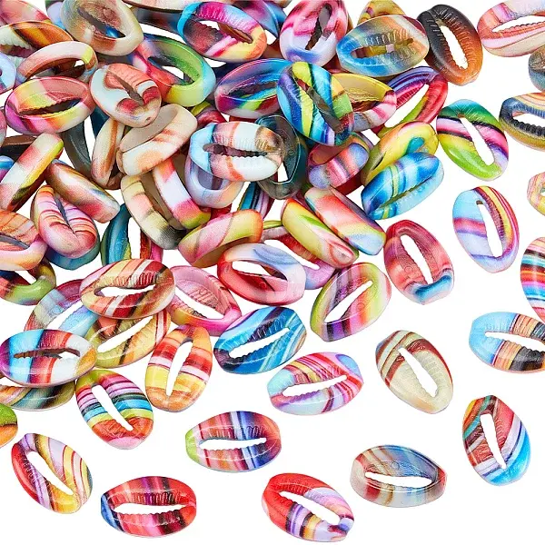 100Pcs Opaque Resin Enamel Beads