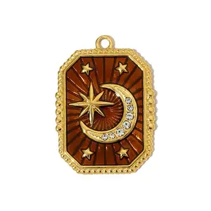 304 Stainless Steel Enamel Pendants