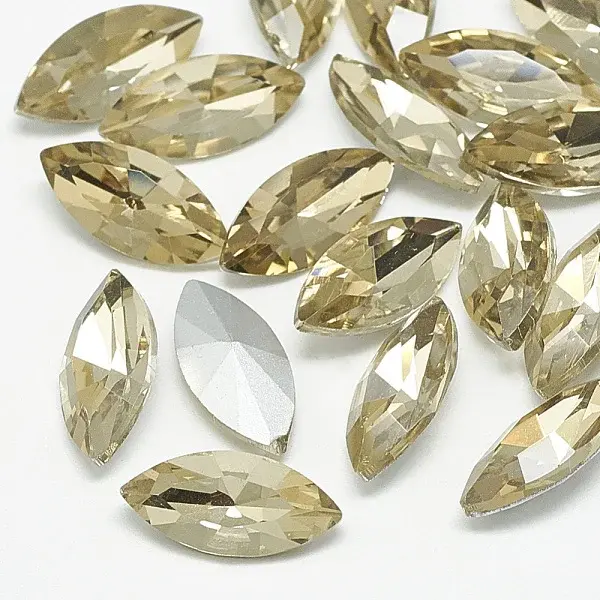 Pointed Back Glass Rhinestone Cabochons