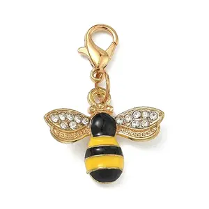 Bee Alloy Enamel Pendants Decorations
