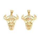 Brass Micro Pave Clear Cubic Zirconia Pendants