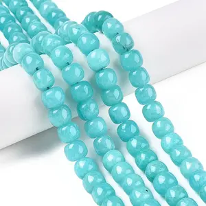 Dyed Natural White Jade Beads Strands
