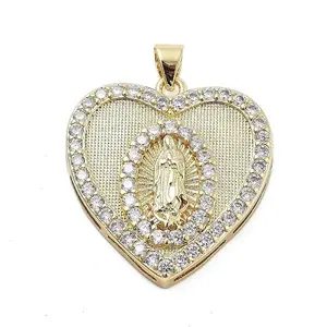 Brass Micro Pave Cubic Zirconia Pendants
