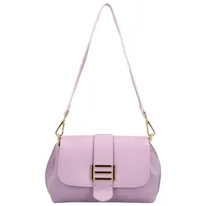 Dámská kožená crossbody kabelka fialová - Delami Trauda