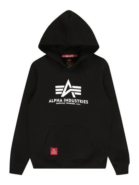 ALPHA INDUSTRIES Mikina  červená / čierna / biela