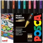 Sada akrylových fixů Uni Posca 1,8-2,5mm 8ks metalické