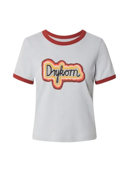 DRYKORN Tričko 'RILA_P2'  sivá / červená
