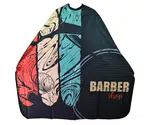 Pánská pláštěnka na stříhání vlasů a vousů Eurostil Professional Barber - černá s potiskem (07935) + dárek zdarma