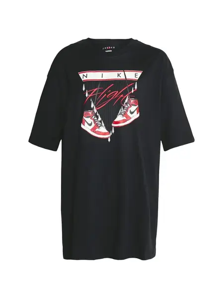 Jordan Oversize tričko  ohnivo červená / čierna / biela