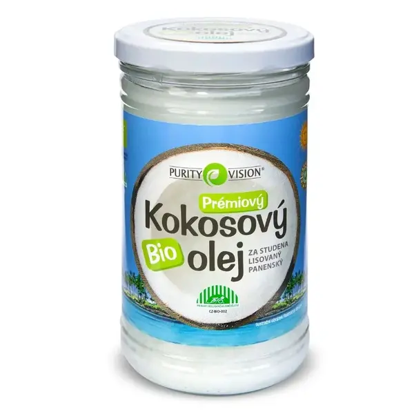 Purity Vision Bio Panenský kokosový olej lisovaný za studena 900 ml